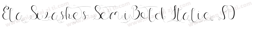 Ela Swashes SemiBold Italic PDF字体转换